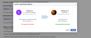 merging two facebook pages
