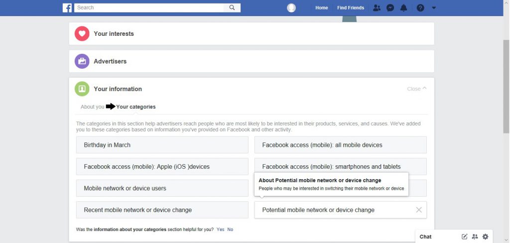 Facebook, fine-tuning, preferences, ads