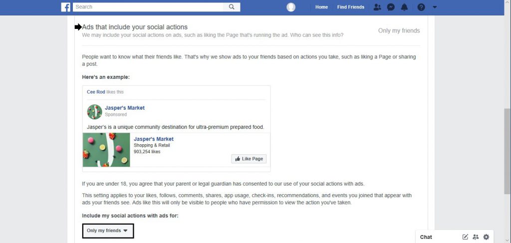 Facebook, ad, preferences, settings