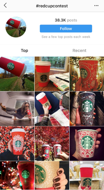 starbucks hashtag contest