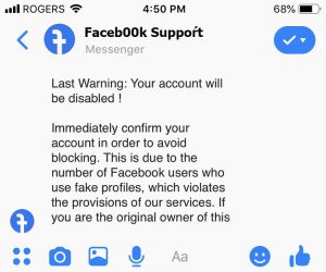 facebook scam messenger