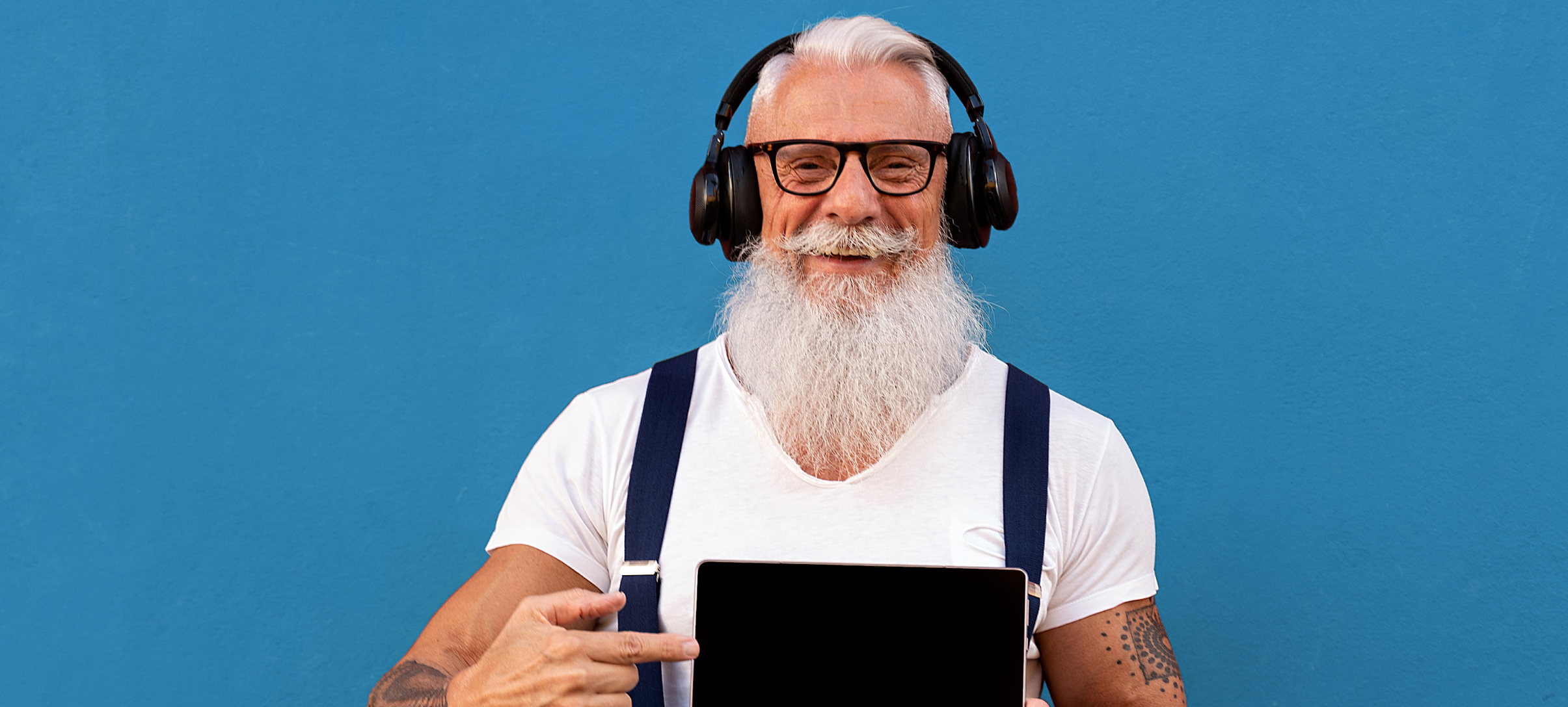 Cool gent with iPad