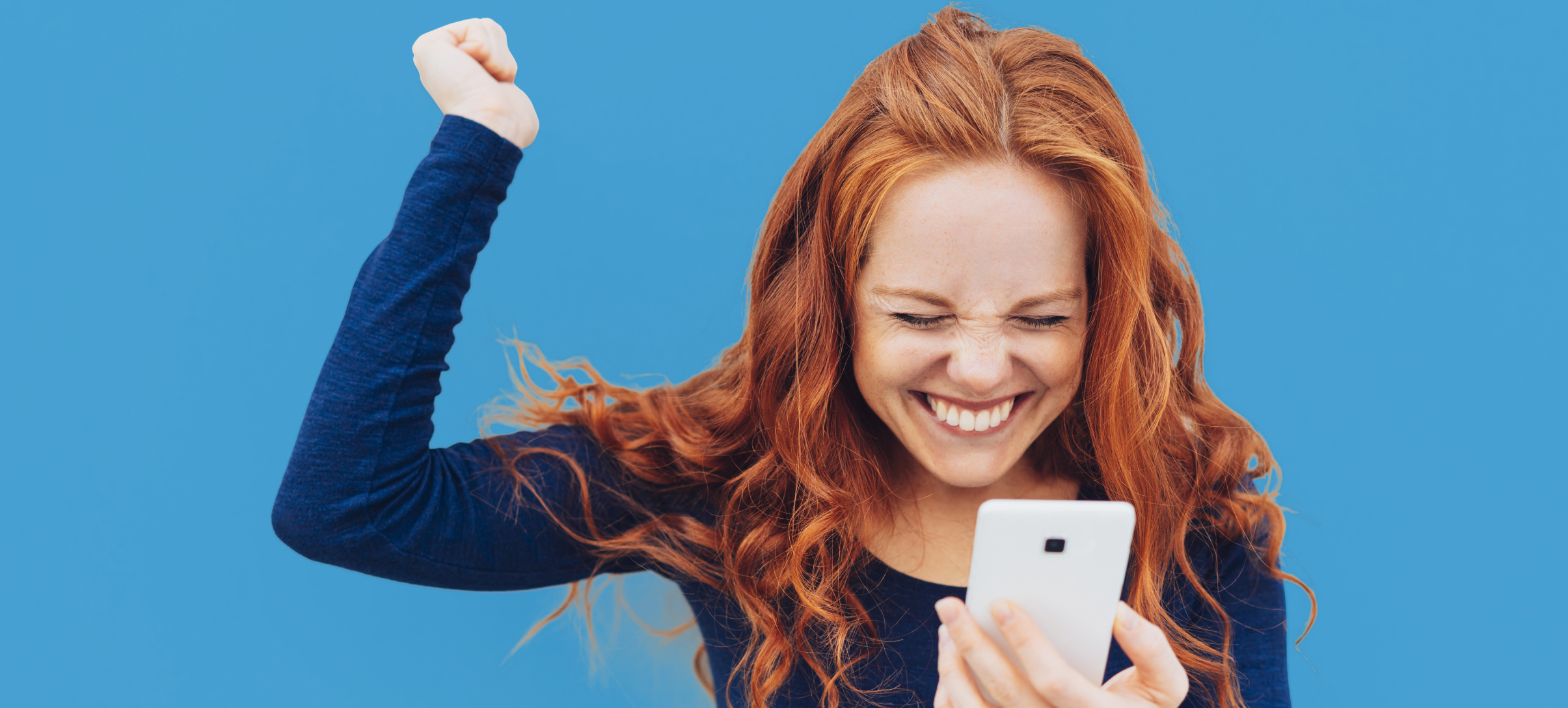 Excited woman
