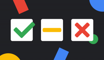 an image of a checkmark and an x