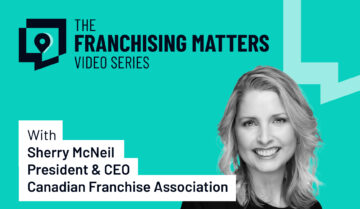 Sherry McNeil's headshot on a green background