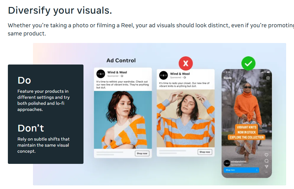 Facebook ads that look very similar